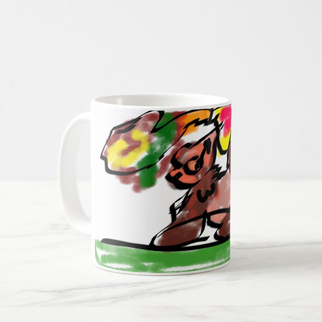 Räv Höst latte glädje  Kaffemugg (Framsida vänster)