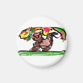 Räv Höst latte glädje Magnet