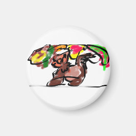 Räv Höst latte glädje Magnet