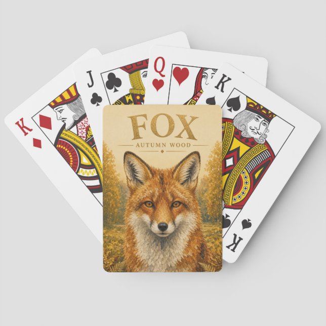 Räv Höst Skog Vilda Djur Casinokort (Baksidan)