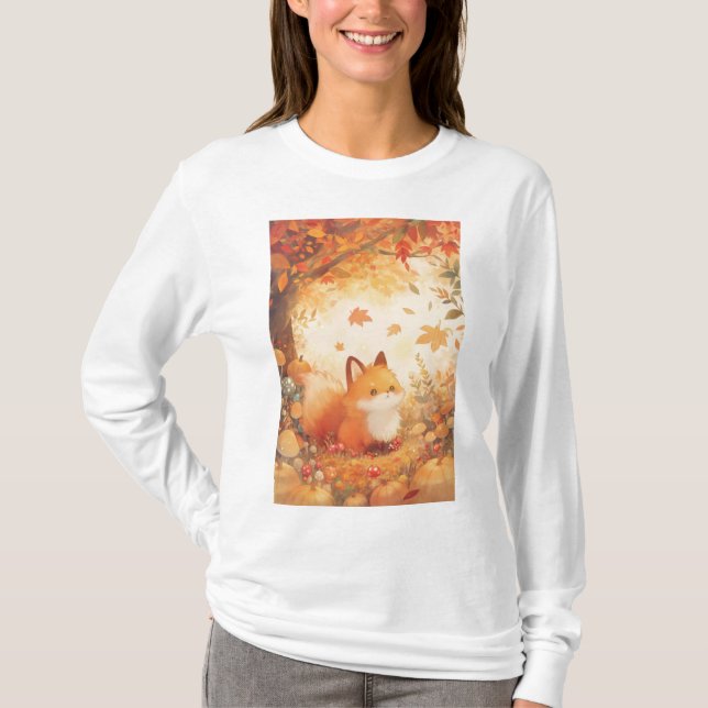 Räv Höstutflykt T Shirt (Framsida)