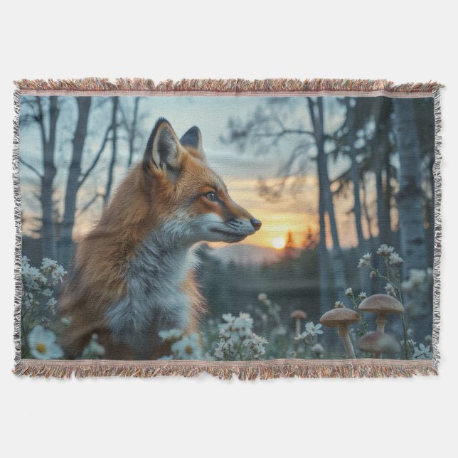 Räv i blommorna filt (Framsidan)