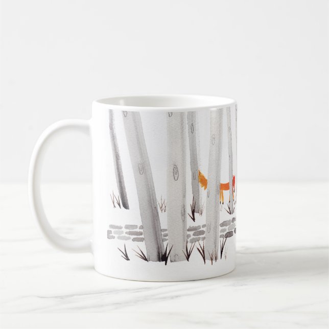 Räv i skogenmuggen kaffemugg (Vänster)