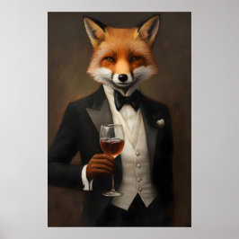 Räv i Smokingaffisch, Djur Affisch, Räv i Kostym Poster