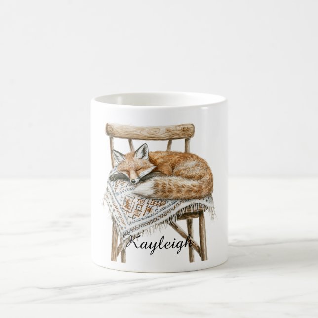 Räv i stol jul kaffemugg (Center)