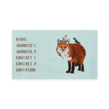 RÄV- & INDIGOBLÅTTFÅGELvisitkort