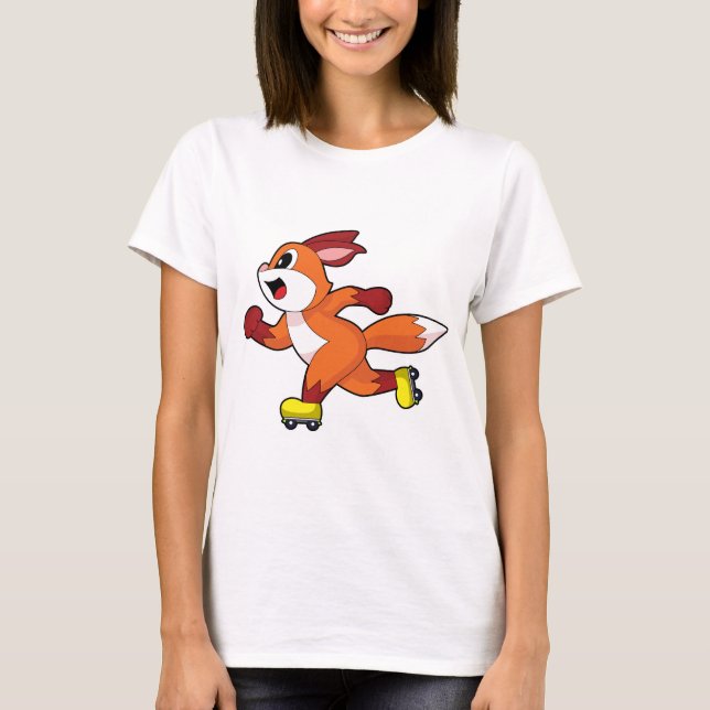 Räv Inline rullskridskor Sport T Shirt (Framsida)