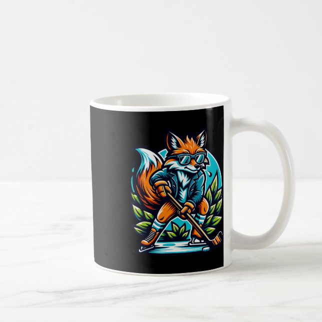 Räv ishockey cool stil solglasögon  kaffemugg (Höger)