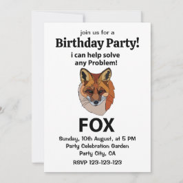 Räv Jag Kan Hjälpa Till Att Lösa Varje Problem Rol Inbjudningar