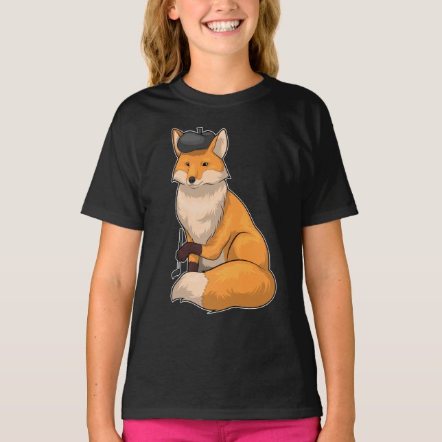 Räv Målare Målarpensel Målarverk T Shirt (Framsida)