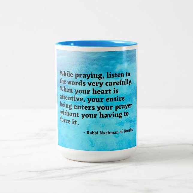 Rav Nachman of Breslov mug Två-Tonad Mugg (Center)