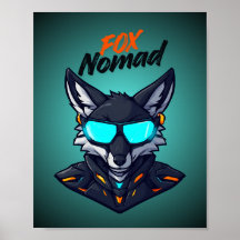 Räv Nomad Cyberpunk Mecha Neon Spelplansch