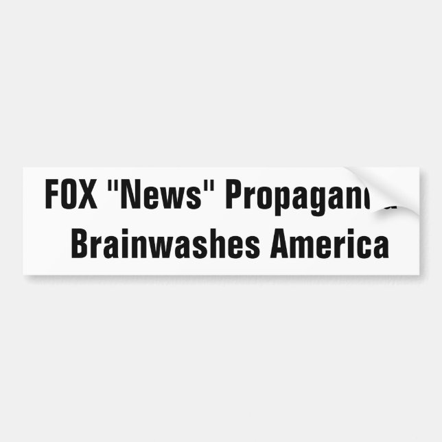 RÄV"nyheterna" propaganda hjärntvättar Amerika Bildekal (Framsidan)