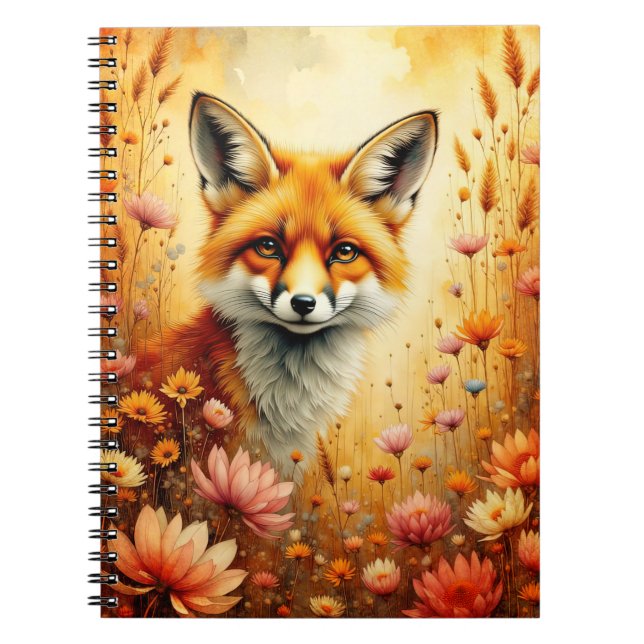 Räv och blommor anteckningsbok (Framsidan)