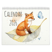 Räv och en fjäril  Kalender