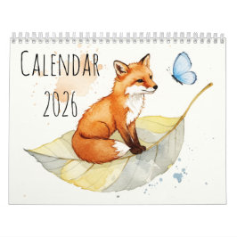 Räv och en fjäril Kalender