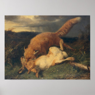 Räv och Hare, 1866 Poster