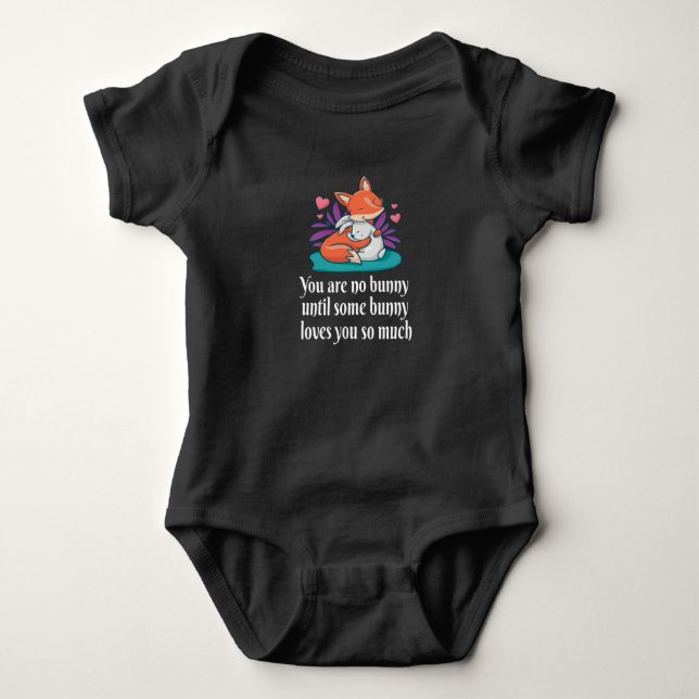 Räv Och Kanin Par Älskar Fred Vänner T Shirt (Framsida)