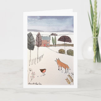 Räv och Robin julkort Helgkort