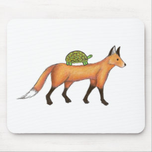 Räv och sköldpadda Mousepad Musmatta