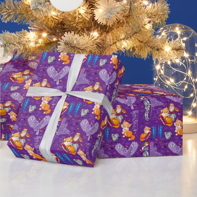 räv och uggla presentpapper (Helgdagar)