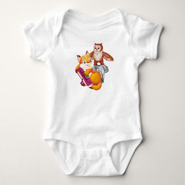 räv och uggla t-shirt (Framsida)