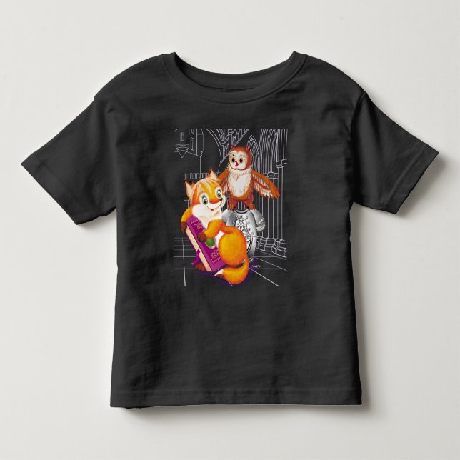 räv och uggla tee shirt (Framsida)