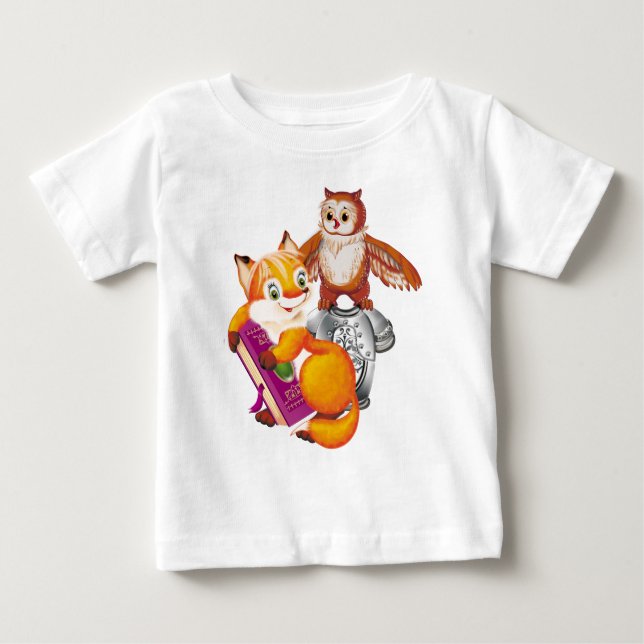 räv och uggla tee shirt (Framsida)