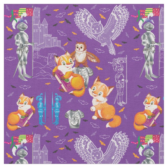 räv och uggla tyg (Närbild)