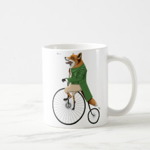 Räv på cykeln kaffemugg