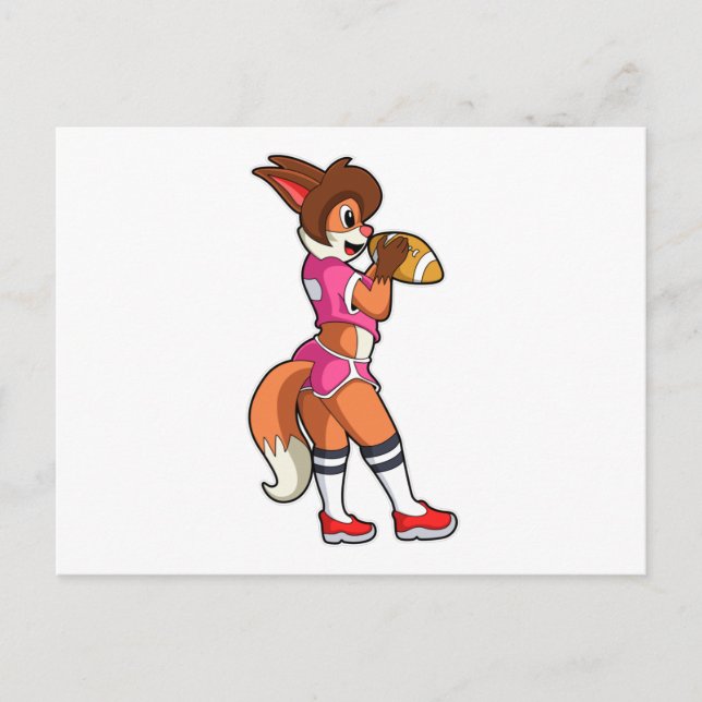 Räv på fotbollssporter vykort (Framsida)