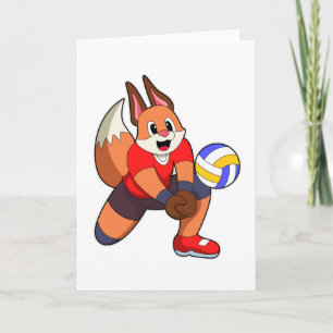 Räv på volleyboll sport kort
