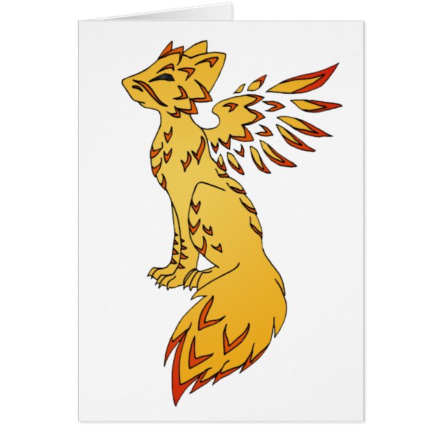 Räv Phoenix Hälsningskort (Framsidan)