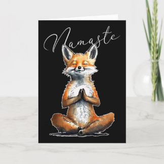 Räv Power Yoga Lärar Djur Humor Namaste Karma  Kort