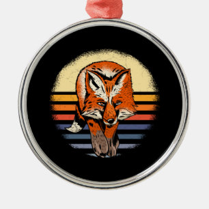 Räv Retro Vintage Julgransprydnad Metall