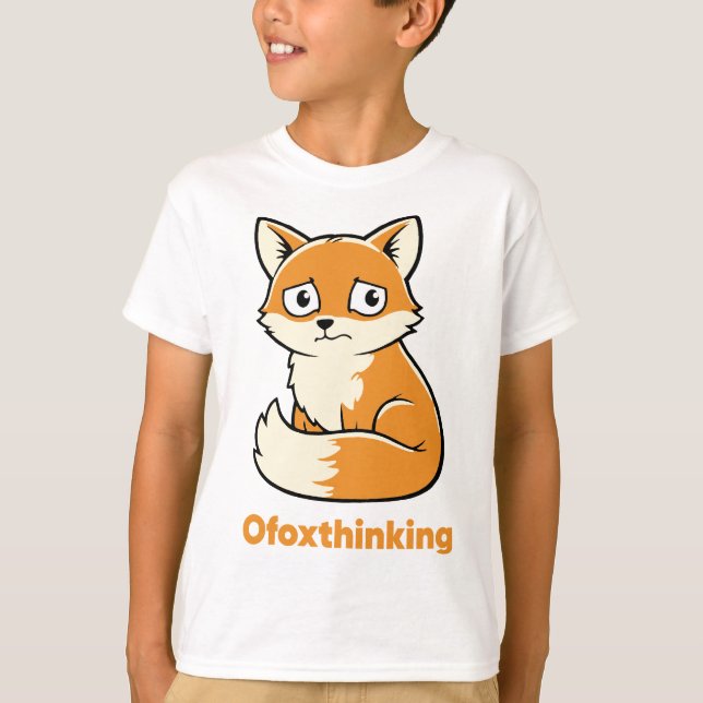 räv rolig överanalyserande bästa presenten för räv t shirt (Framsida)