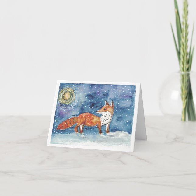 Räv semesterkort helgkort (Framsida)