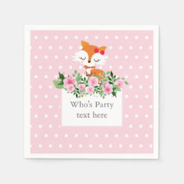 räv, skog, söt pappersservett