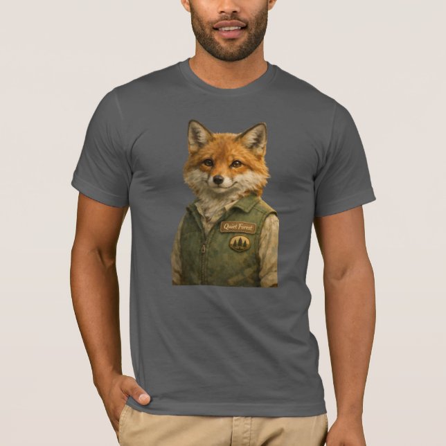 Räv Skogsvaktare – Herr Bella+Canvas Tri‑Blend T Shirt (Framsida)