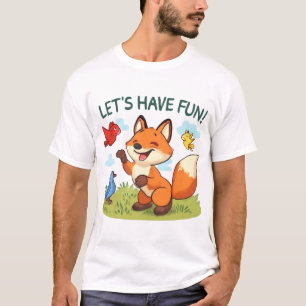 Räv skojar med fåglar – bara skojar Scene T Shirt