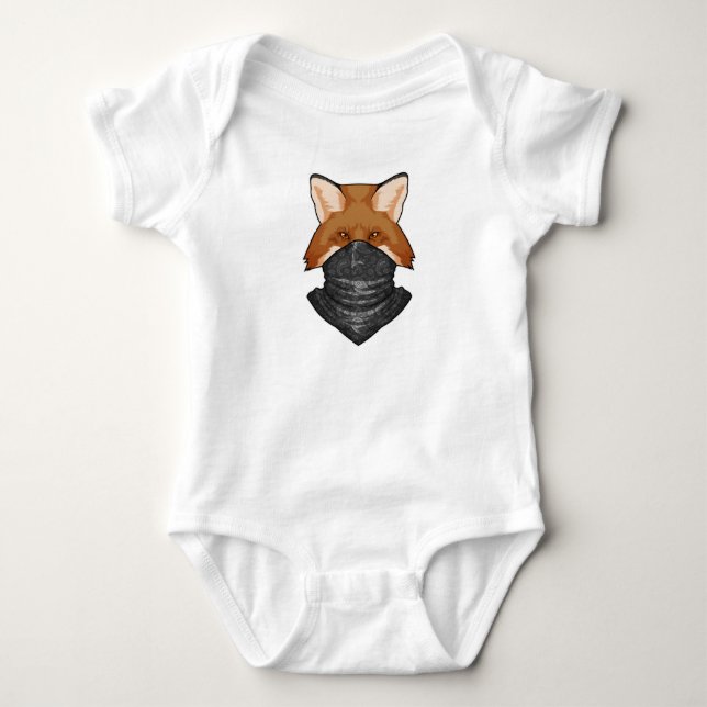 Räv som bandit med näsduk t shirt (Framsida)