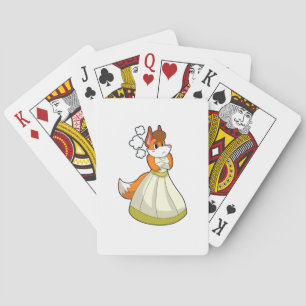 Räv som brud med bröllopsklänning.PNG Casinokort