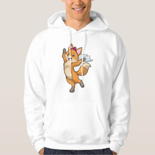 Räv som brud med slöja & hjärta hoodie