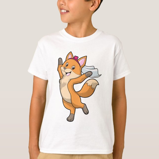 Räv som brud med slöja och hjärta t shirt (Framsida)