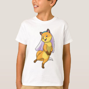 Räv som brud med slöja t shirt