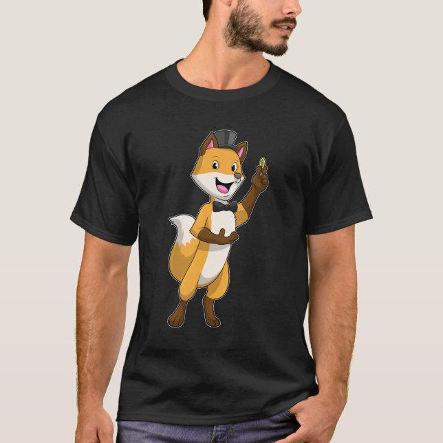 Räv som brudgumme med vigselring t shirt (Framsida)