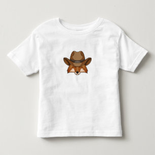 Räv som cowboy med hatt t shirt