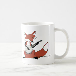 Räv som leker banjoen kaffemugg