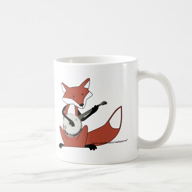 Räv som leker banjoen kaffemugg (Höger)