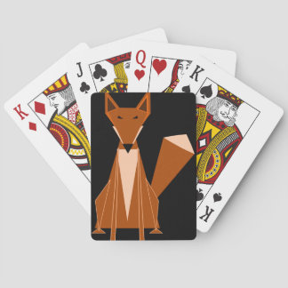 Räv som leker kort casinokort
